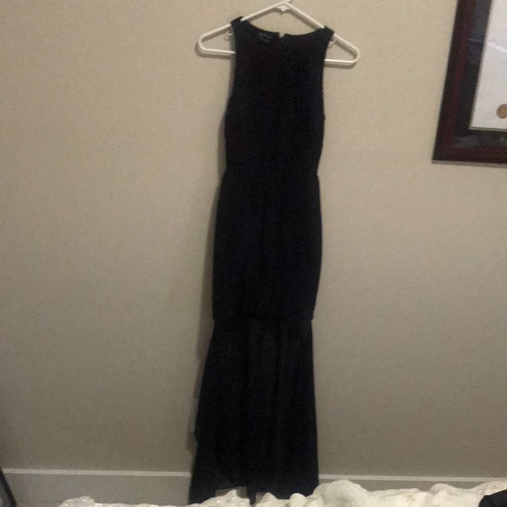 Bebe Black High-Low Gawn Dress